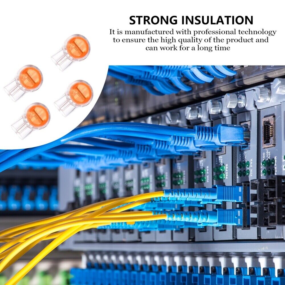 new  200 Pcs Splice Connector K1 RJ Cable Terminals Telephone Cord Insulated Wire koeek - KOEEK