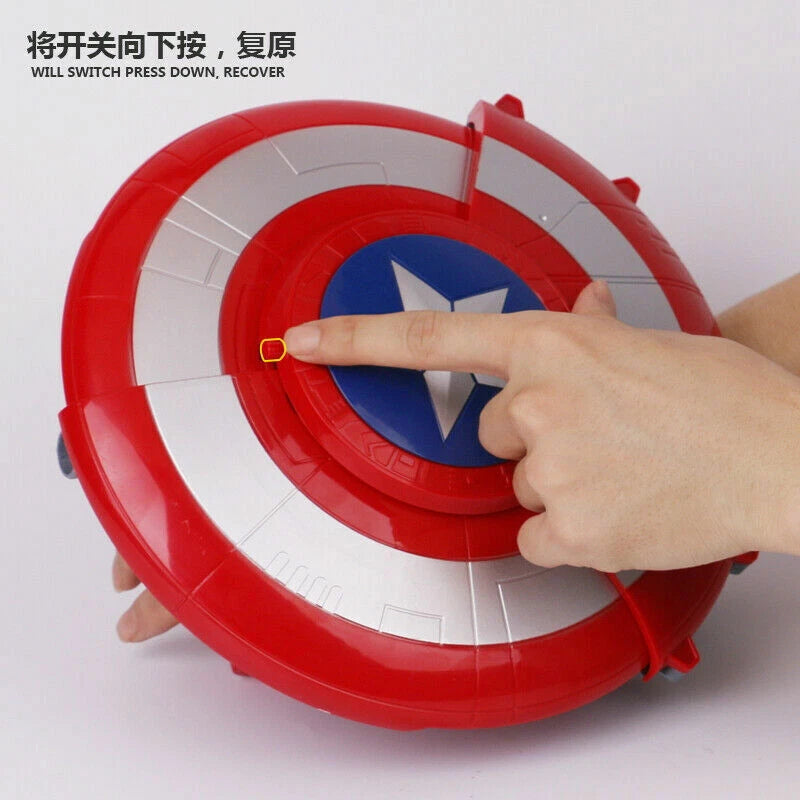 Marvel Cosplay Captain America M416 Electric Shield Soft Bullet Launcher Kid Toy 07FC0E-D4 - KOEEK