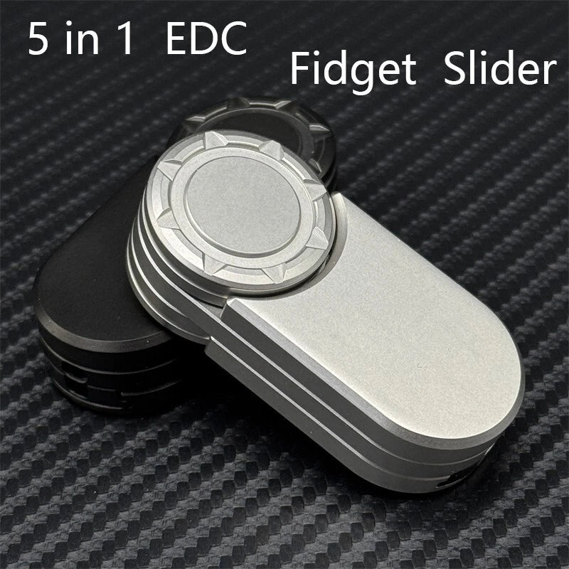 5 in 1 Multi-Play EDC Fidget Slider Stainless Steel Fidget Toys Stress Relief 07FC0E-D4 - KOEEK