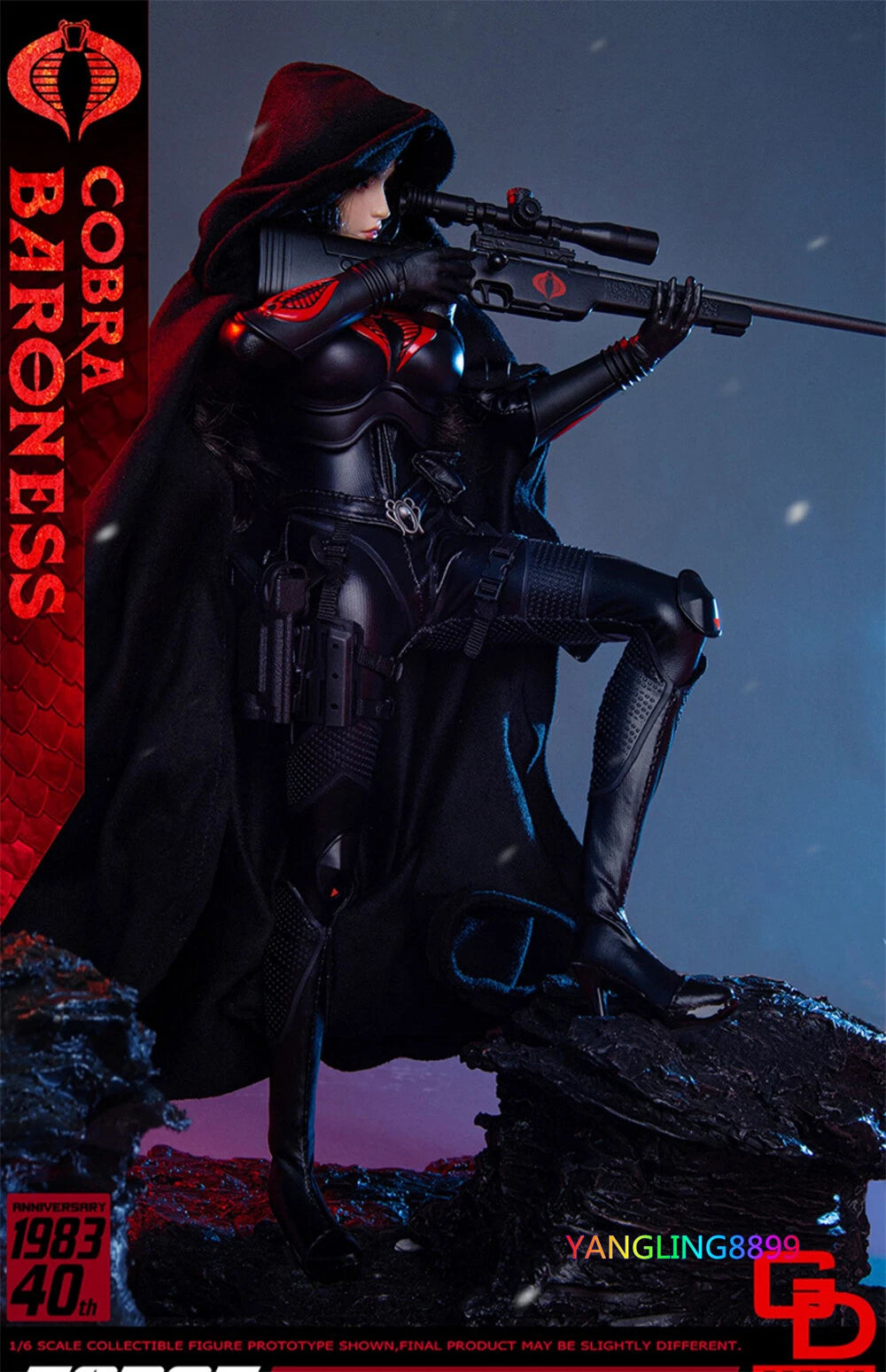 FLAGSET G.I. JOE 1/6 The Baroness Action Figure Mobile Eye Female Soldier Model FLAGSET - KOEEK