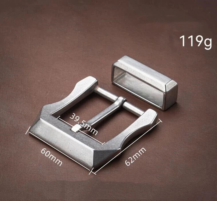 Stainless Steel Pin Belt Buckle Men's Belt Buckles For 1.5" Belt With Belt Loop 07FC0E-D4 - KOEEK