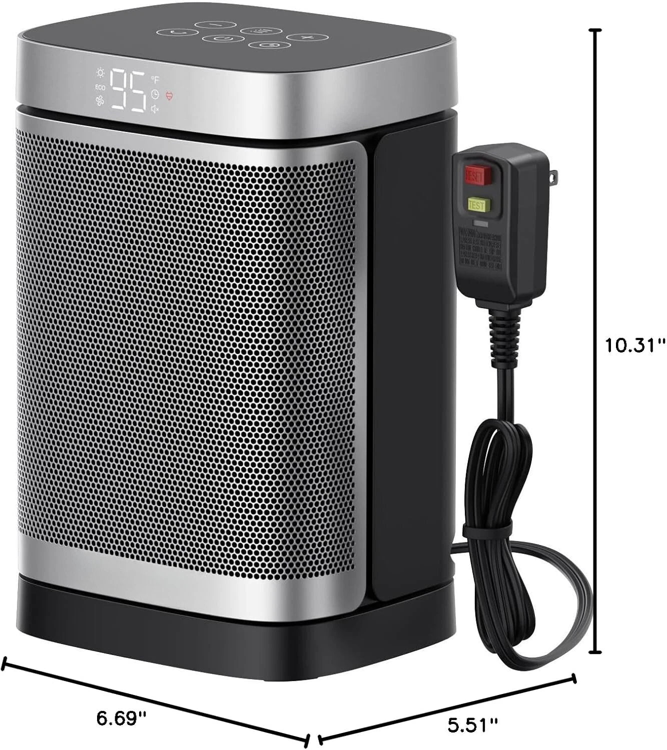 Bathroom and Indoor Space Heater,Portable Heater,1500 Watt Safe & Quiet 5 Modes 07FC0E-D4 - KOEEK