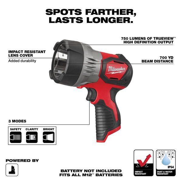 new Milwaukee Tool 2353-20 M12 Spotlight Milwaukee - KOEEK