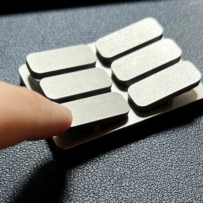 6 Keys 9 Keys Piano Key Fidget Toy Creative Stainless Steel Seesaw Fidget Slider 07FC0E-D4 - KOEEK