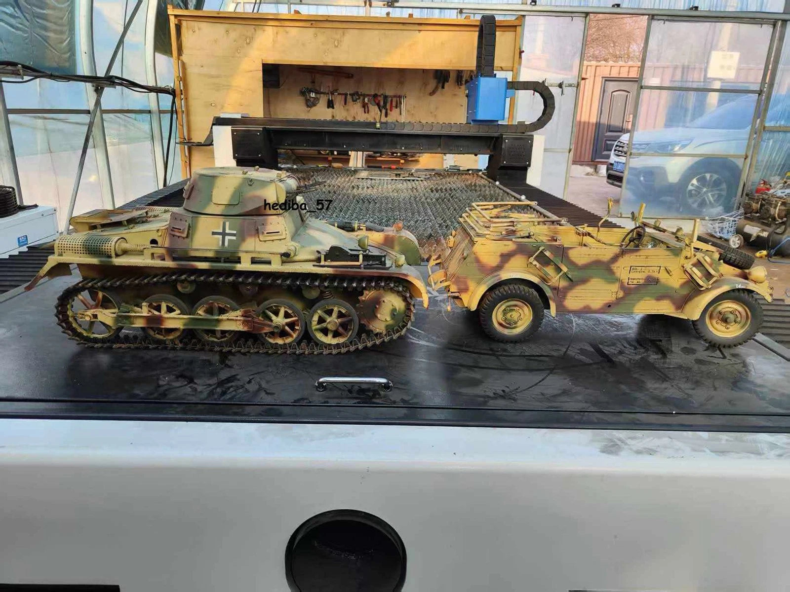 GO-TRUCK 1/6 WWII German Pz.Kpfw.lAusf.A Tank Metal Static Model Three Colors GO-TRUCK - KOEEK