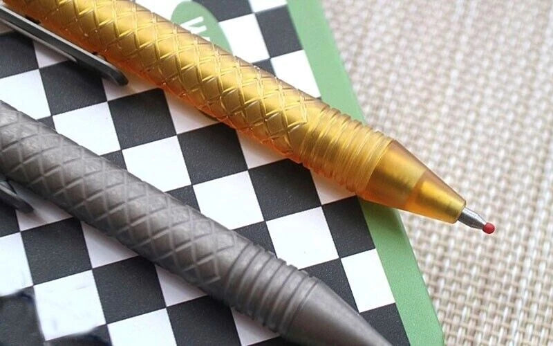 PEI Pen Titanium Ballpoint Pen Bolt Action Signature Writing Pocket Pen EDC Pen 07FC0E-D4 - KOEEK