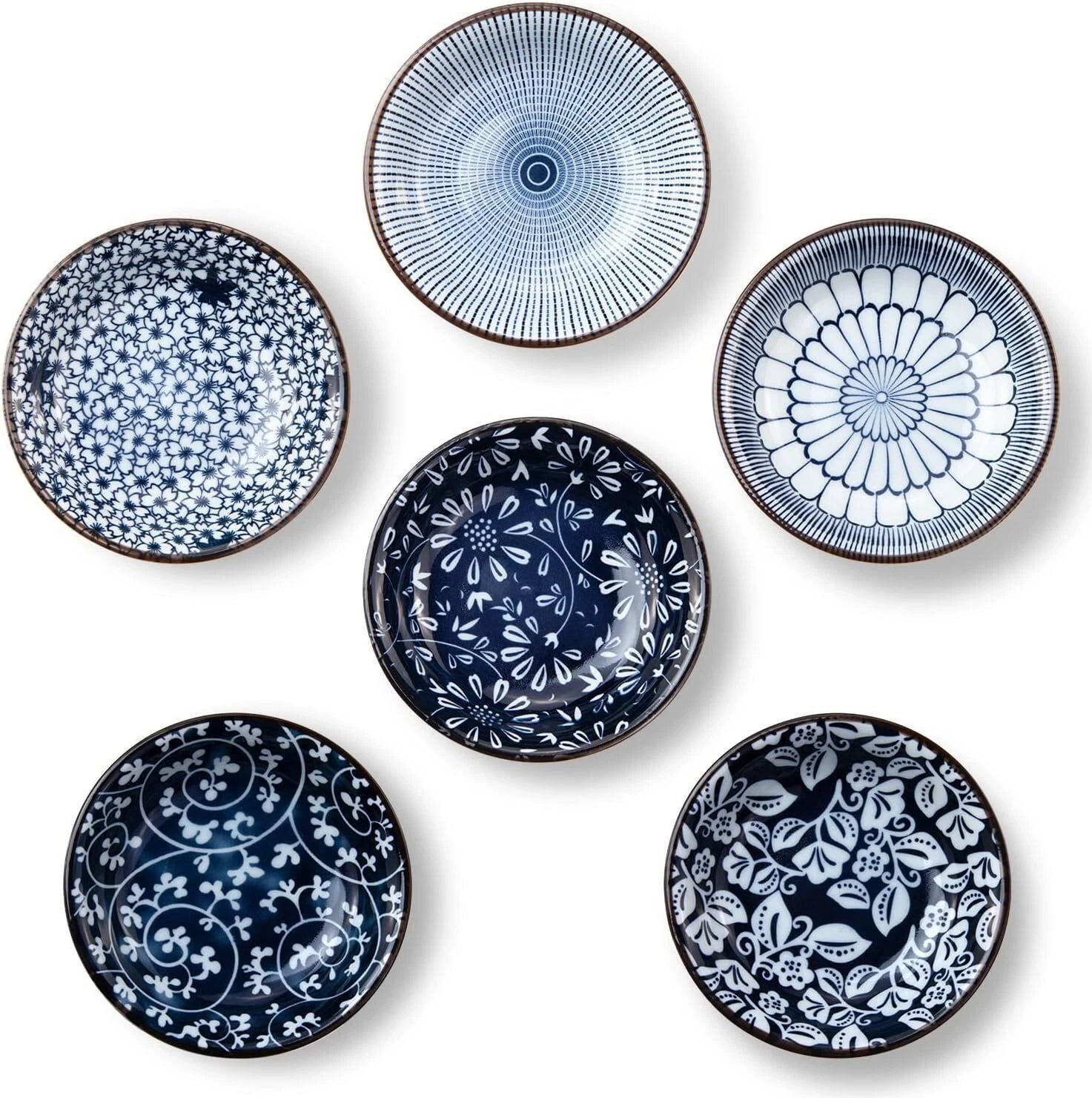 Dipping Bowls, Soy Sauce Dish Ceramic, 3 OZ Small Serving Bowls for Side Dishes 07FC0E-D4 - KOEEK