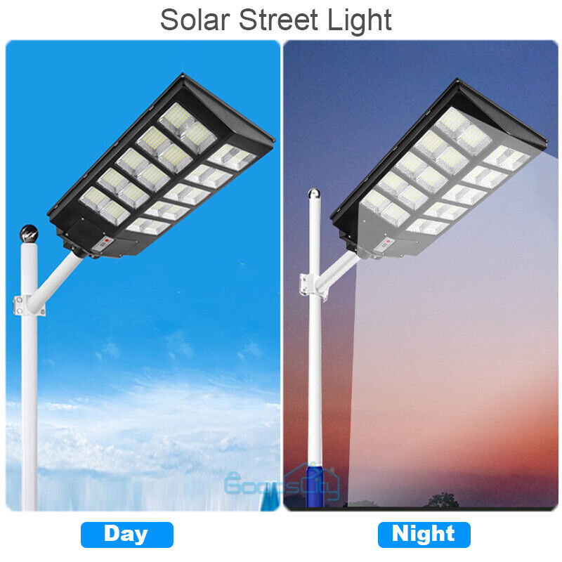 ny kommerciel LED Solar Street Flood Light Udendørs Dusk To Dawn Big Road Væglampe