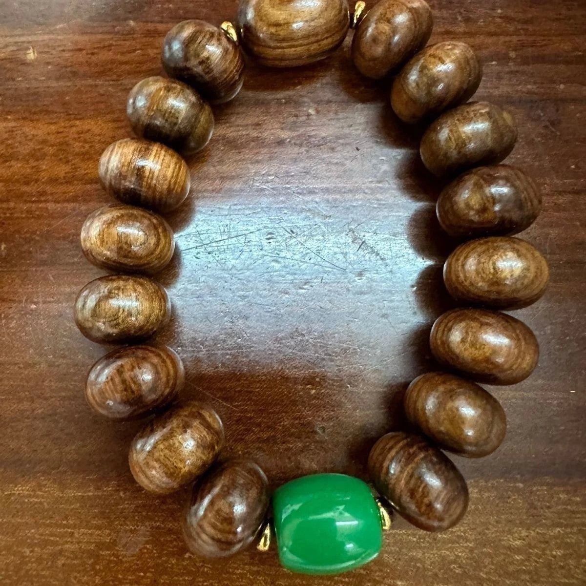 Natural Huanghauli Wood Prayer Beads Men Woman  Gift Bracelet Buddha Bless 07FC0E-D4 - KOEEK