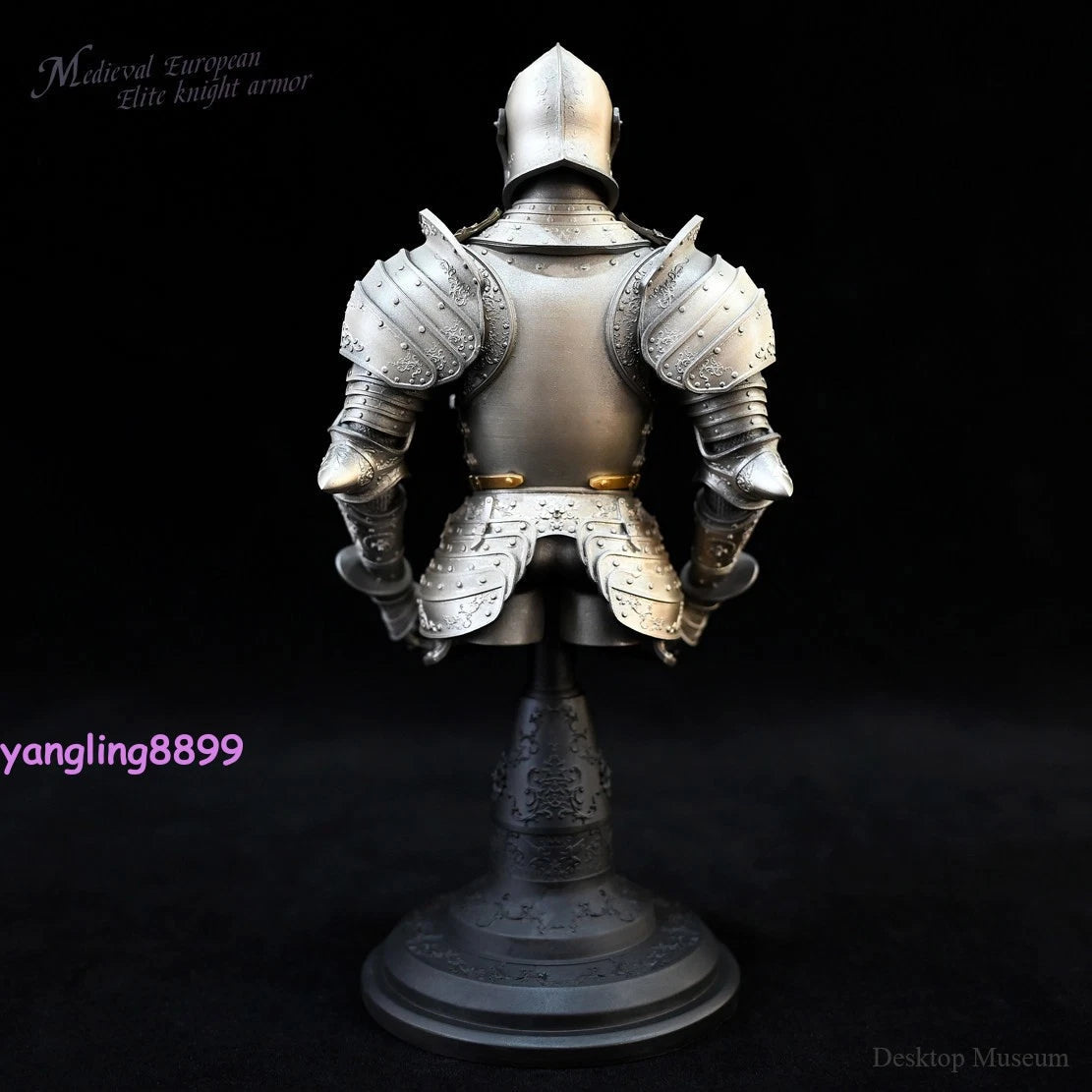 19cm European Medieval Knight Armor Resin Model Desk Decor Resin Figure Toy Gift 07FC0E-D4 - KOEEK