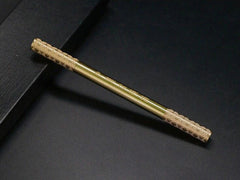 EDC Handmade Retro Solid Brass Golden Cudgel Style Ballpoint Pen Signature Pen 07FC0E-D4 - KOEEK