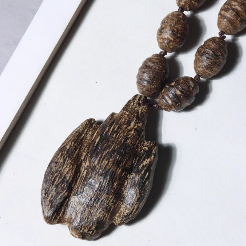 10mm Vietnam Nha Trang Black Kyara Agarwood Bead Necklace Prayer Beads Car Hang 07FC0E-D4 - KOEEK