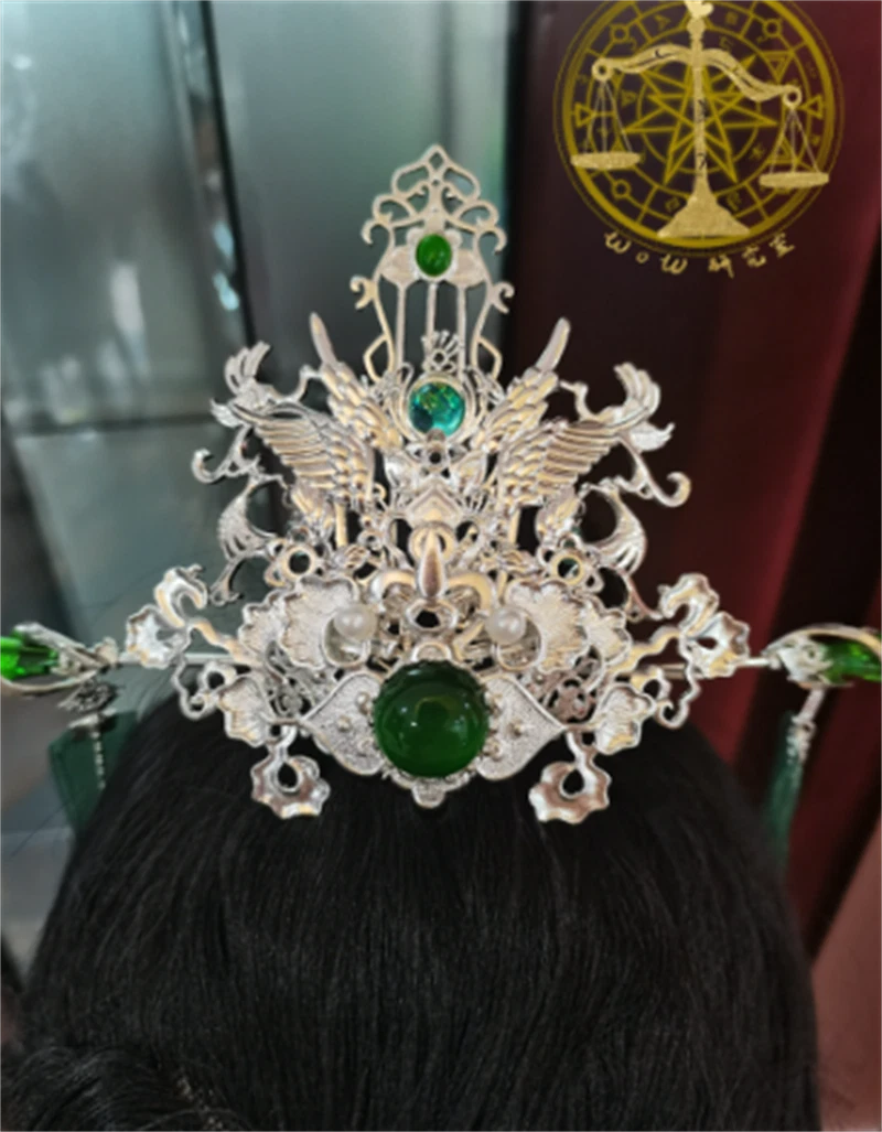 Scum Villain Self Saving System Shen Qingqiu Hair Crown Tassle Hairpin headdress 07FC0E-D4 - KOEEK