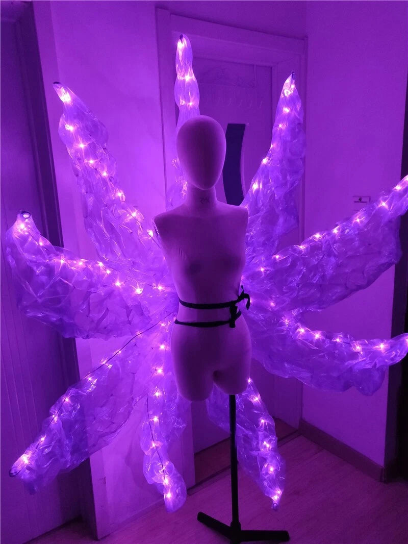 LOL KDA Prestige Fox Ahri Nine Tails Girl 4 Colors LED Light Cosplay Outfit Prop 07FC0E-D4 - KOEEK