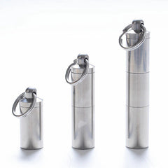 Titanium CNC Waterproof Container Storage Pill Case Medicine Bottle EDC Tool 07FC0E-D4 - KOEEK