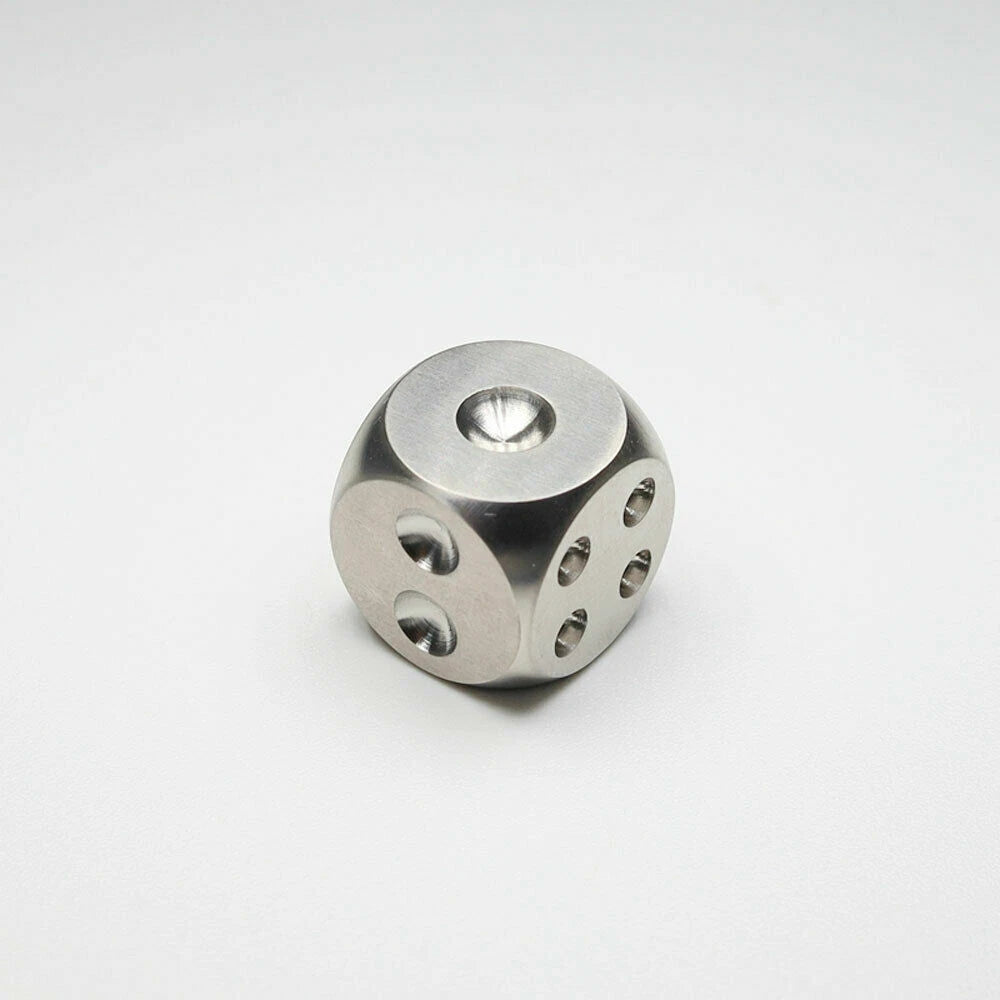 Solid TC4 Titanium Alloy Creative Dice EDC Toys KTV Entertainment Supplies Gifts 07FC0E-D4 - KOEEK