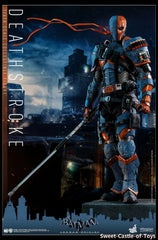 1/6 Hot Toys Figure DC Batman Arkham Oringis Deathstroke VGM30 In Stock Gift 07FC0E-D4 - KOEEK