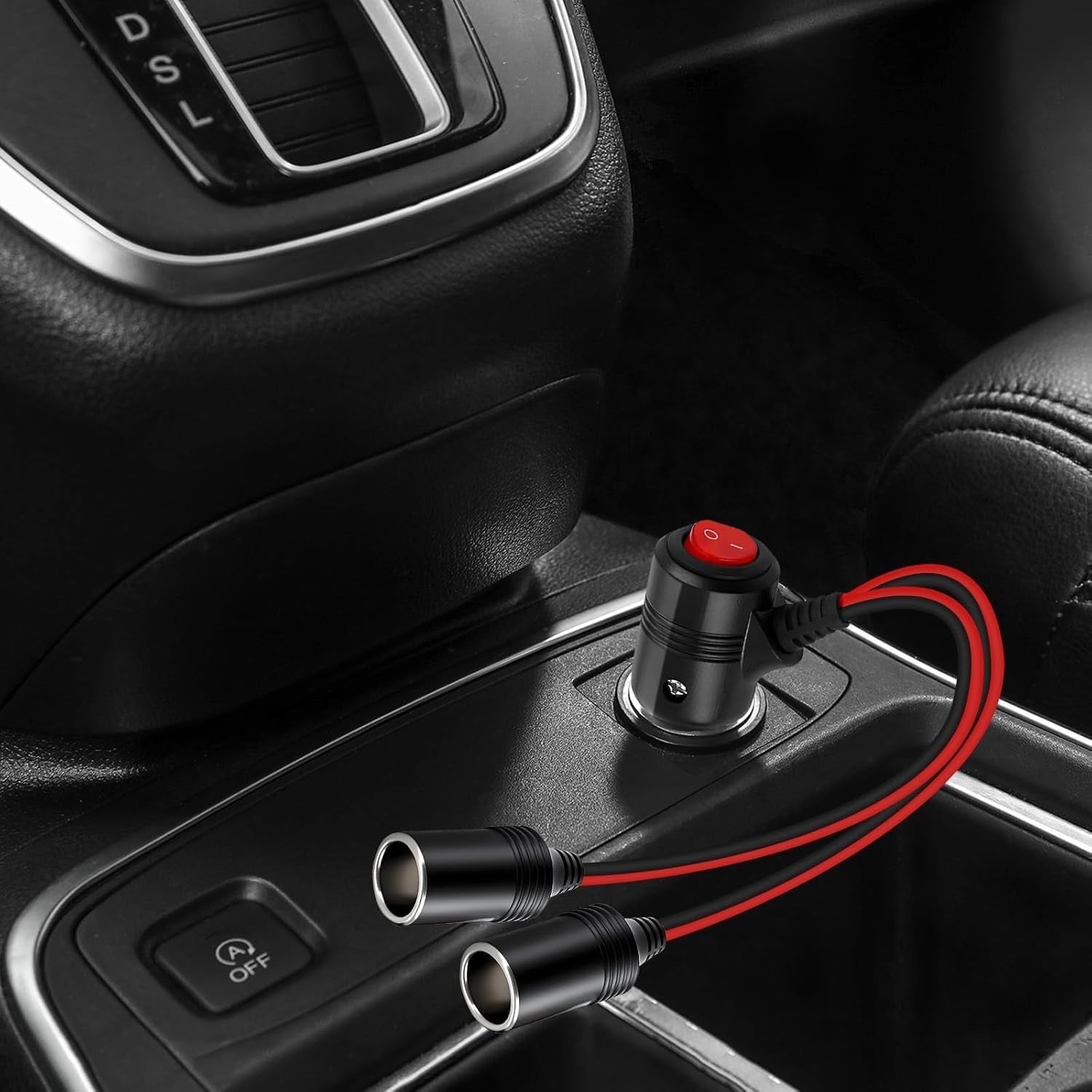 new Car Cigarette Lighter Splitter Adapter, 7in UL Wire with 15A Fuse, Auto DC... 07FC0E-D4 - KOEEK