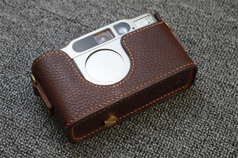 Leather Handmade Camera Half Case Protective Cover for Contax T2 07FC0E-D4 - KOEEK