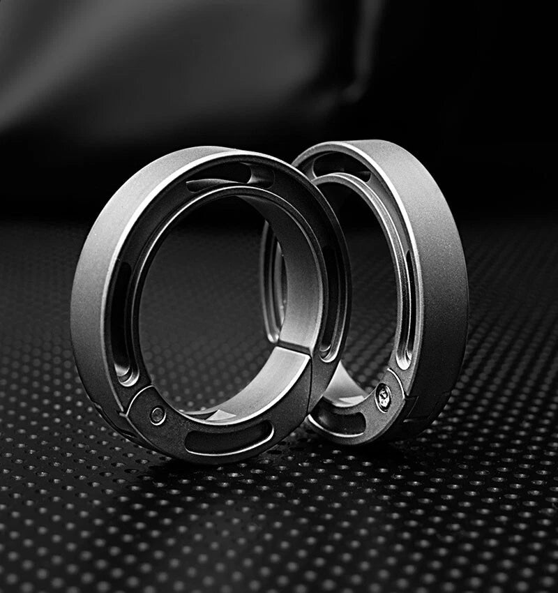 EDC Titanium Alloy Creative Keychain Carabiner Portable Hanging Buckle for Gift 07FC0E-D4 - KOEEK