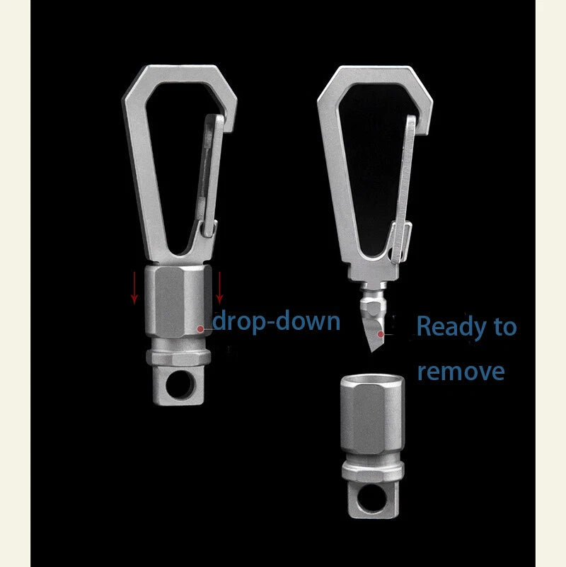 Rotating Titanium Alloy Keychain Dual Quick Release Tool Keyring Car Keychain 07FC0E-D4 - KOEEK