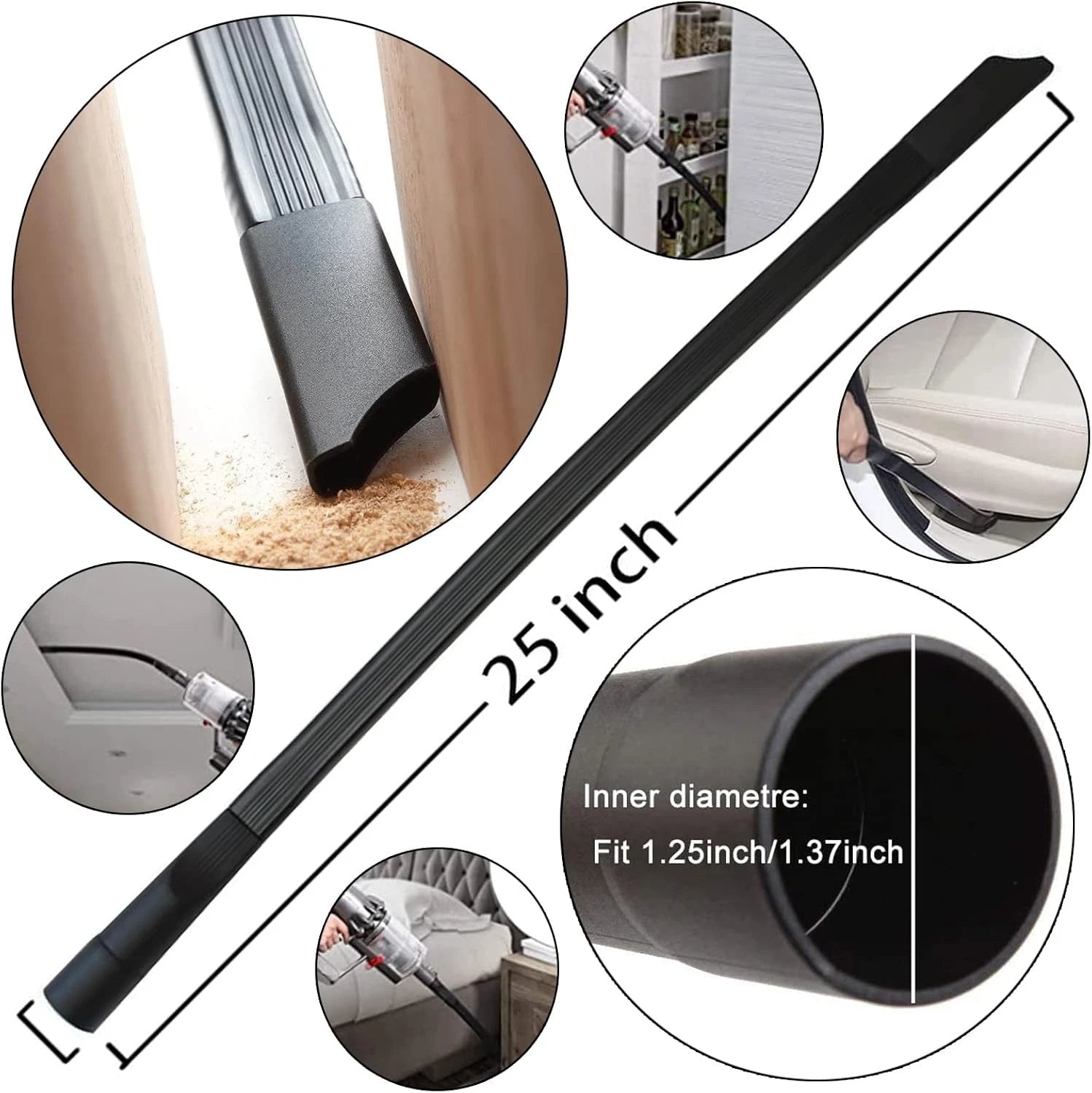 11-piece universal vacuum cleaner accessory set, includes 1-1/4 inch 07FC0E-D4 - KOEEK