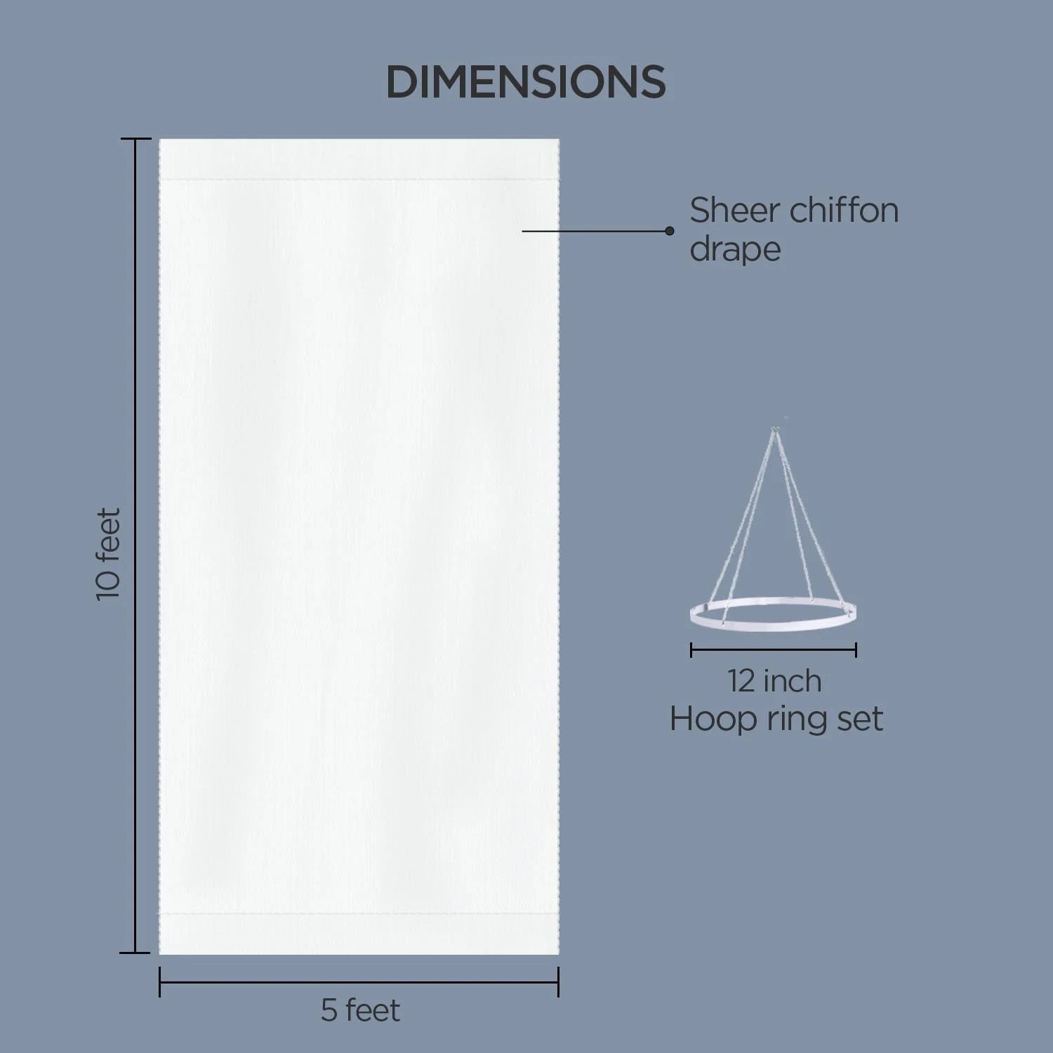 Ceiling Drapes Hanging Kit for Weddings Tent Bedroom Draping Parties Decoration 07FC0E-D4 - KOEEK