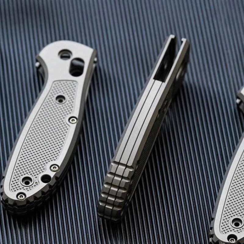 1 Pair Custom Made Titanium Alloy Handle Scales for Benchmade Griptilian 556 07FC0E-D4 - KOEEK