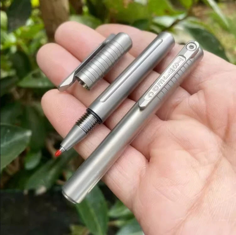 EDC TC4 Titanium Portable Practical Pocket Ballpoint Pen Outdoor Travel Pen 07FC0E-D4 - KOEEK
