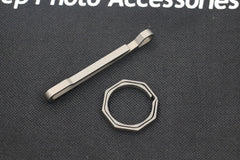 EDC Titanium TC4 Key Chain + Key Ring Belt Clip Molle Pecket Outdoor Tool KCR-8 07FC0E-D4 - KOEEK