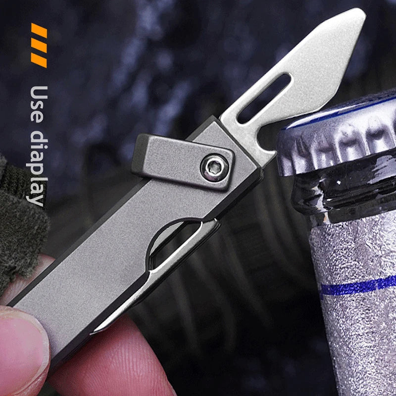 5-in-1 Pocket Safety Whistle Multi Purpose tool Outdoor Camping Folding Blade 07FC0E-D4 - KOEEK