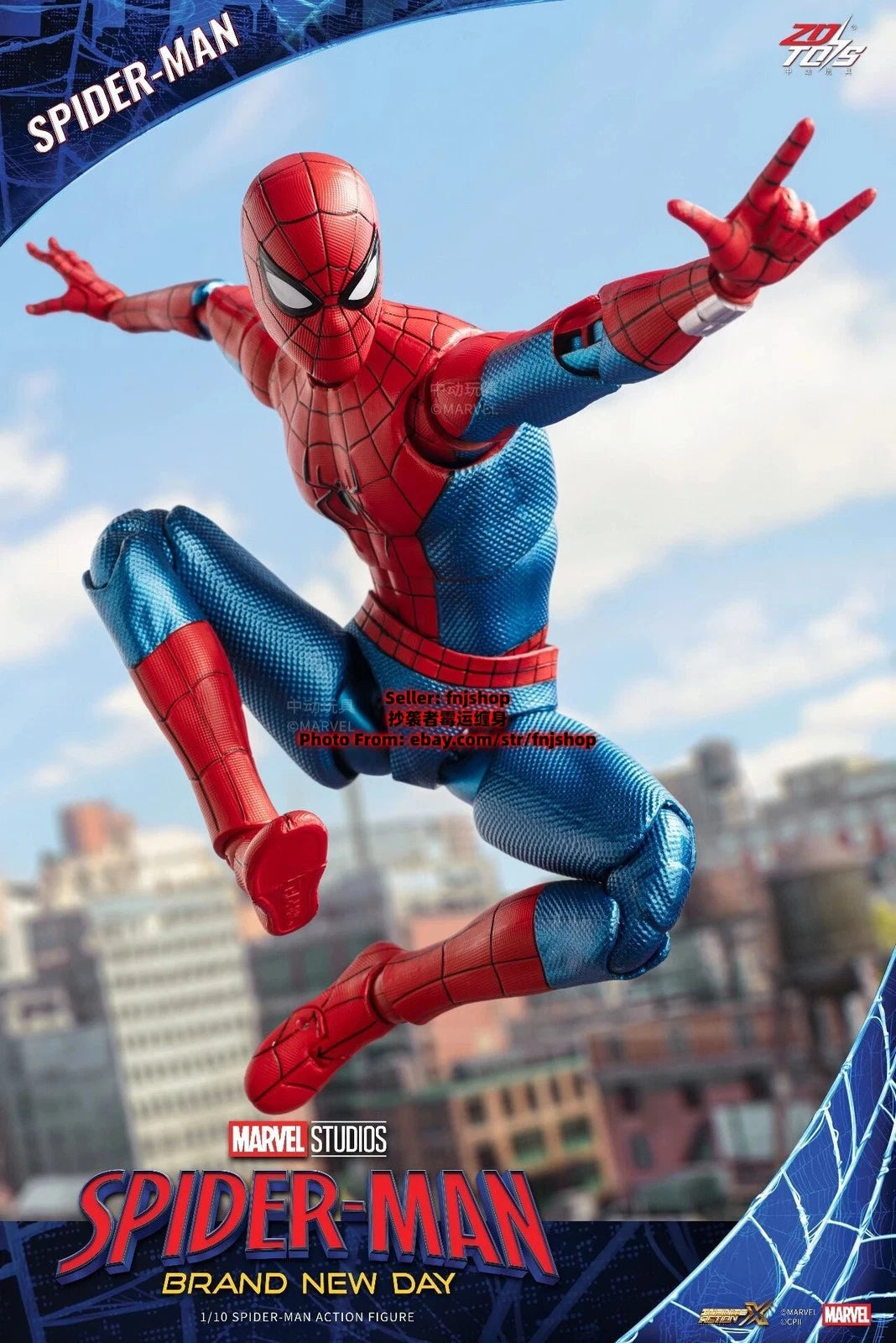 Hot- ZD Toys Spider-Man   Day 1/10 Collectible Action Figure IN STOCK ZD_TOYS - KOEEK