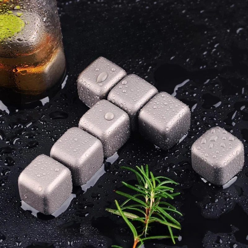 Titanium Ice Cubes Home Beer Drinks Chilled Cooling Party 25g*6 Combo Pack 07FC0E-D4 - KOEEK