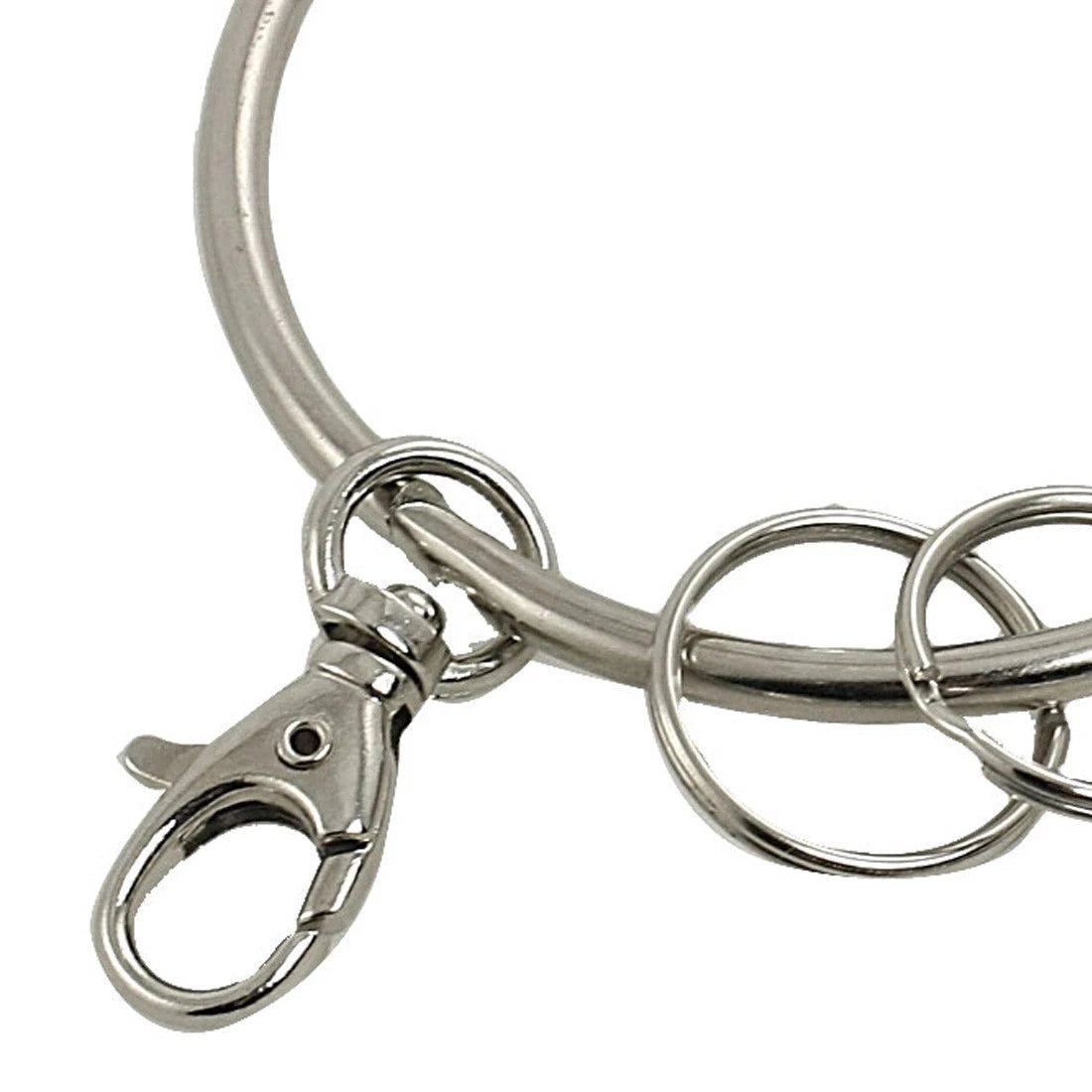 Metal Large Key Ring 7.7cm Big Key Holder Ring with Swivel Clasps 3 Split Rings 07FC0E-D4 - KOEEK