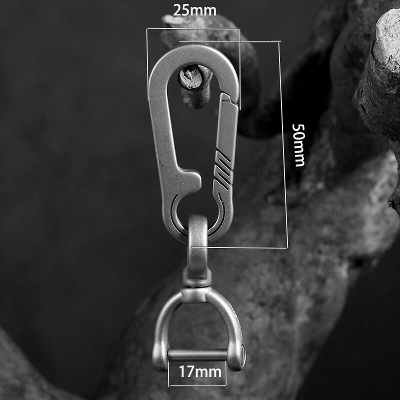 EDC Titanium Quick Horseshoe Buckle Detach Belt Waist hanging Keychain Key Ring 07FC0E-D4 - KOEEK