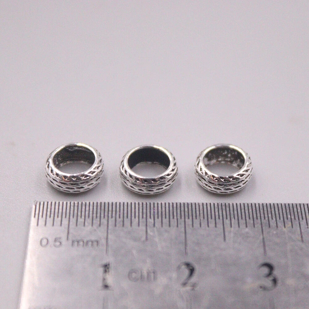 10pcs  925 Sterling Silver Round Loose Beads 8mm 6mm Available 07FC0E-D4 - KOEEK