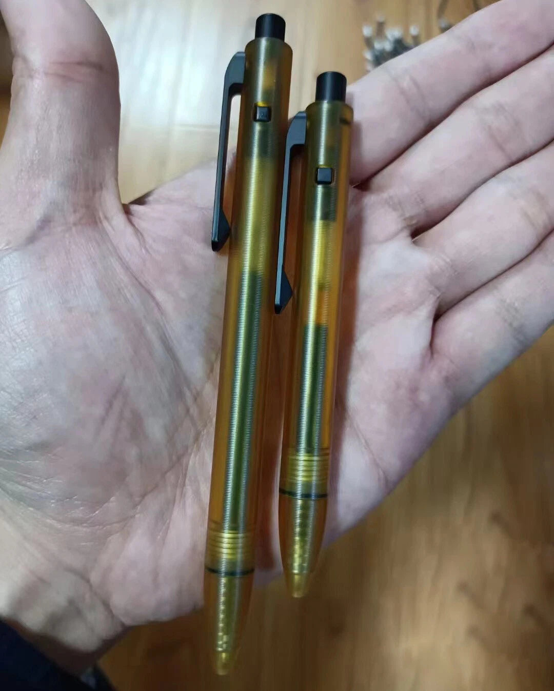 1pcs ULTEM Bolt Pen with Titanium Pocket Clip EDC Wring Pen Short / Long Version 07FC0E-D4 - KOEEK