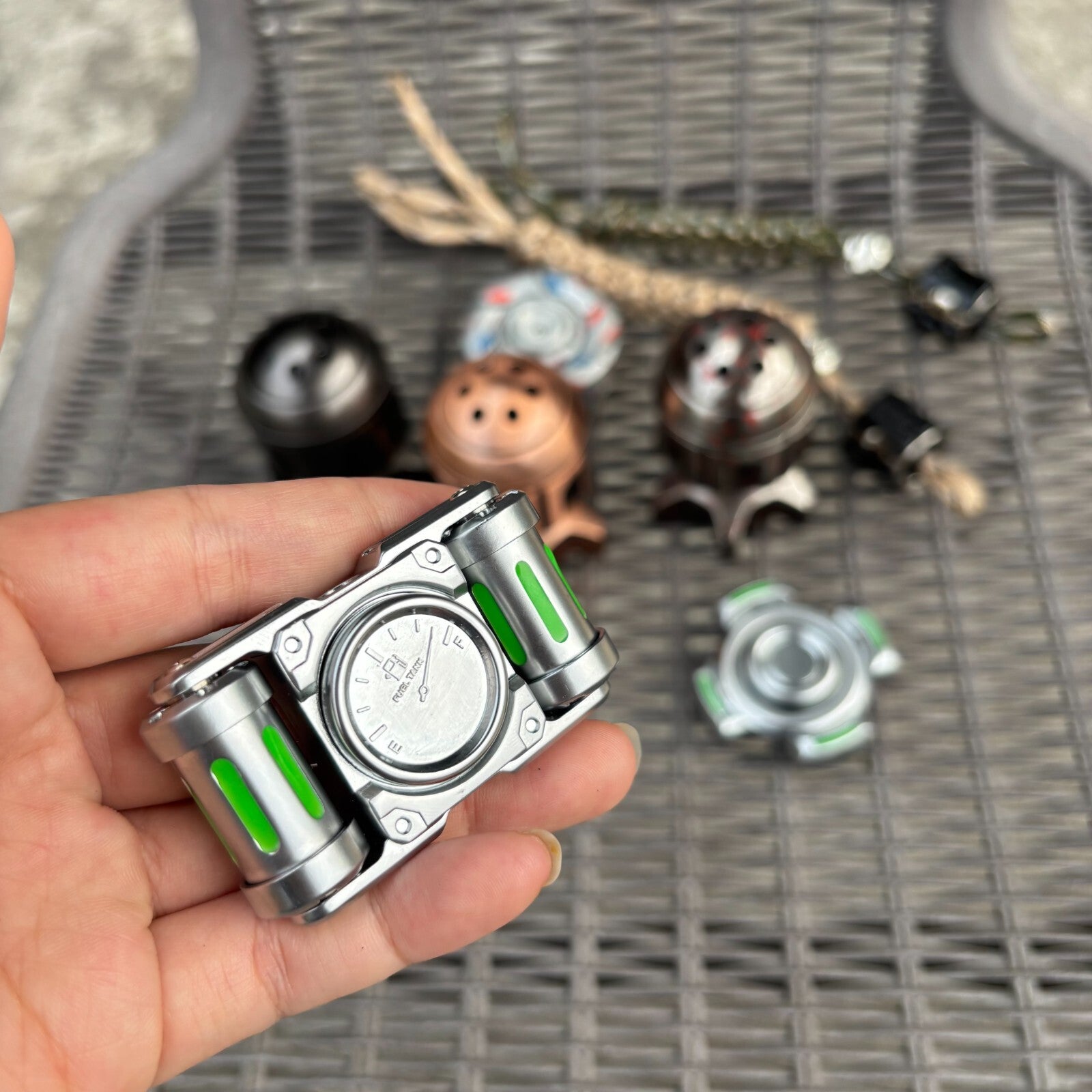 EDC Fidget Spinner Spinning Top Fidget Toys Relieve Adult Stress Magnetic Metal 07FC0E-D4 - KOEEK