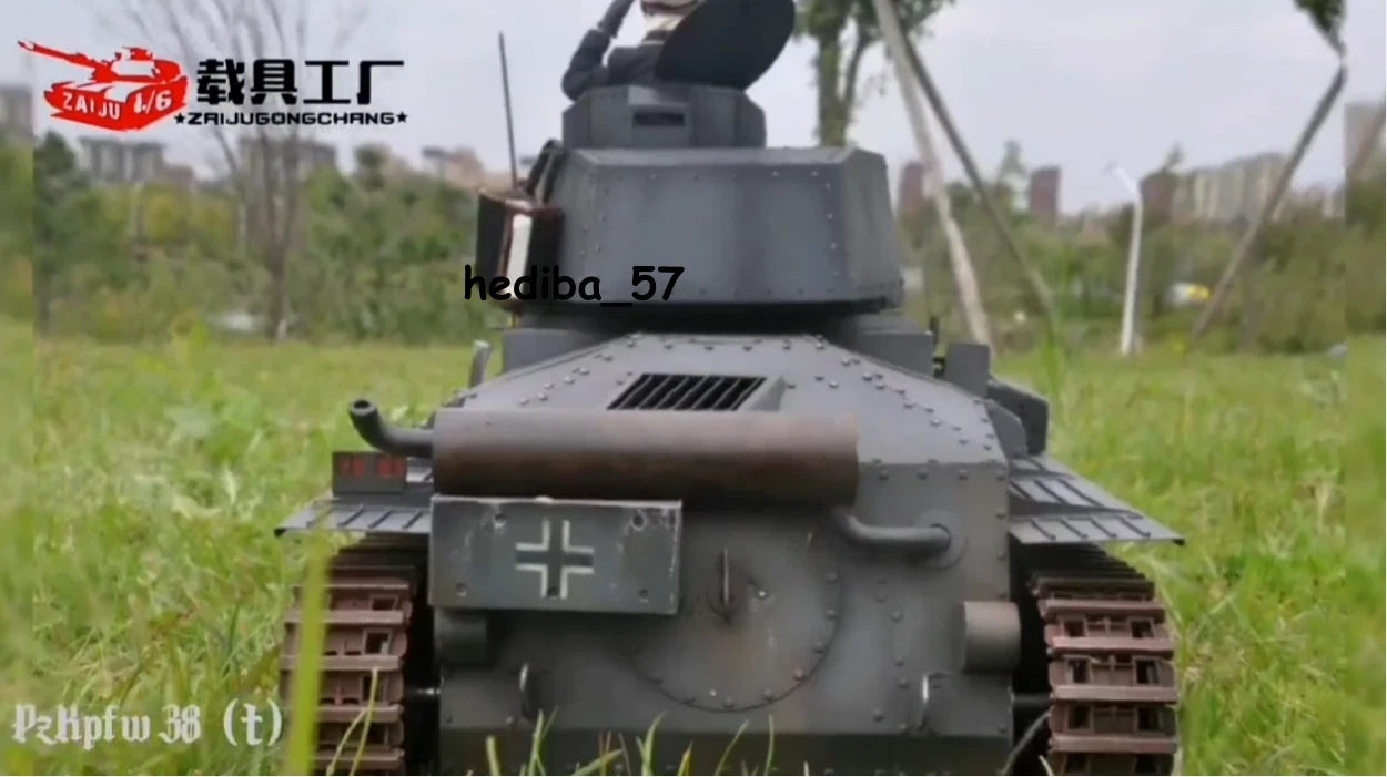 GO-TRUCK 1/6 WWII German 38T Tank Metal Model Not Movable Grey Color In Stock GO-TRUCK - KOEEK