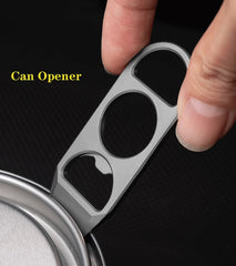EDC Titanium Alloy Multi Tools Crowbar Bottle Opener Portable Outdoor Keychain 07FC0E-D4 - KOEEK