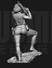 1/24 Resin Fantasy Female Warrior Unpainted Unassembled 6330 07FC0E-D4 - KOEEK