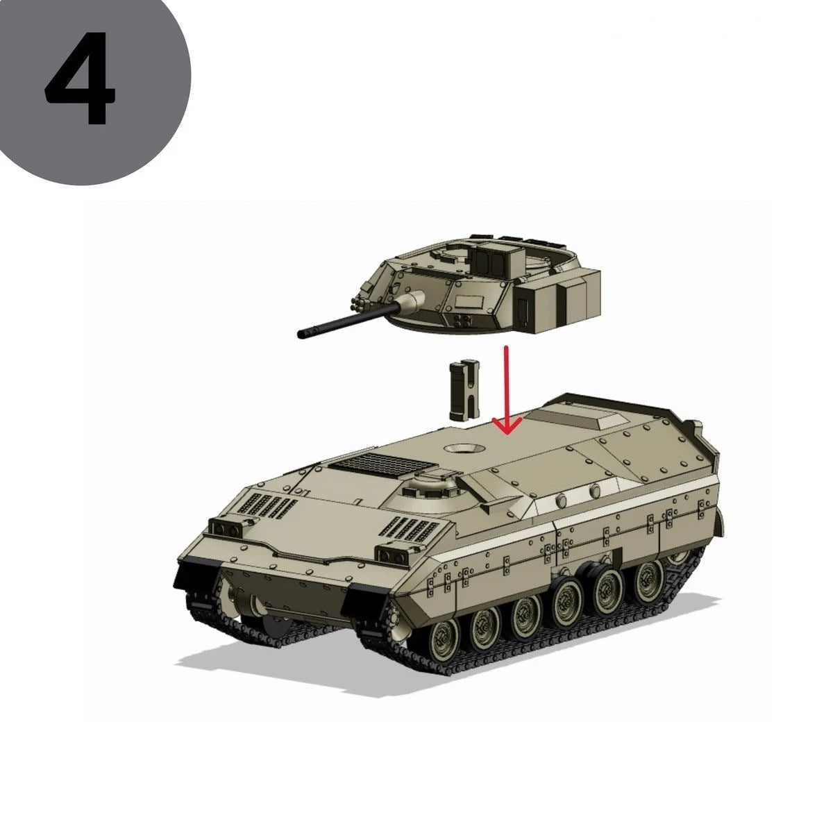 1:35M2 Bradley Infantry Fighting Vehicle Assembled Military Tank Model Desktop 07FC0E-D4 - KOEEK