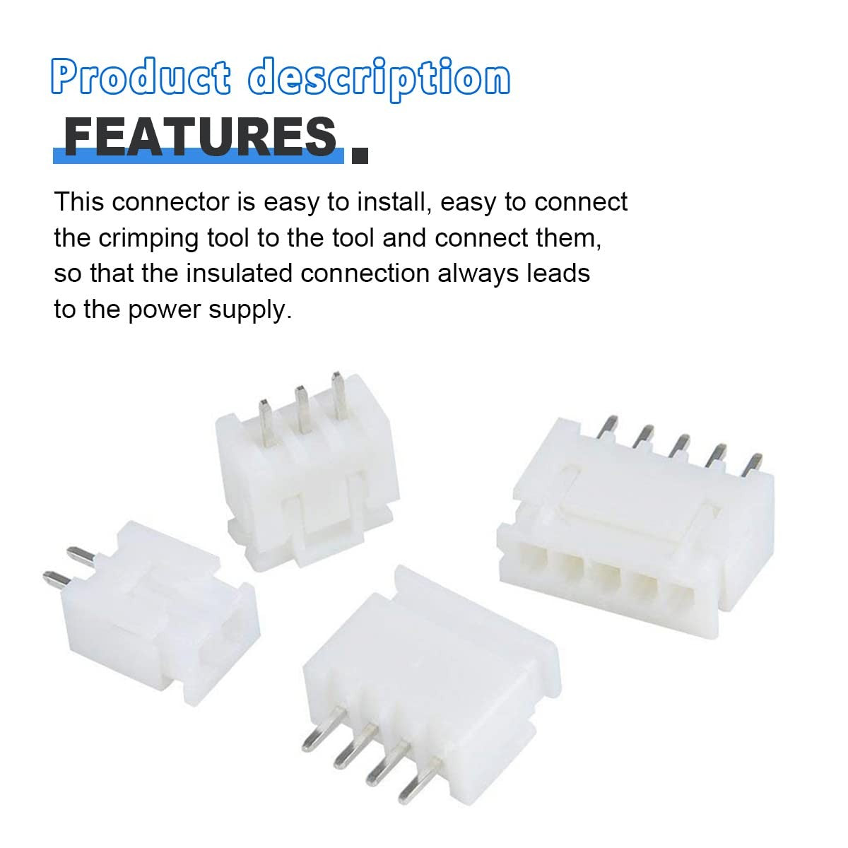 new 460PCS JST PH2.0 Connector kit 2/3/4/5/6Pin Plug Kit, White 07FC0E-D4 - KOEEK