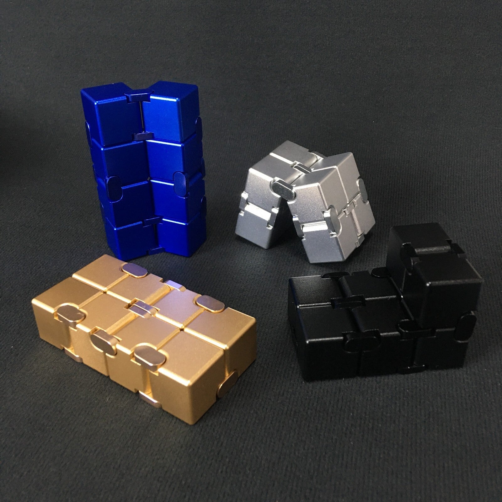 Fidget Slider Metal Infinity Cube Fidget Spinners EDC Desk Toys Adult Gifts 07FC0E-D4 - KOEEK
