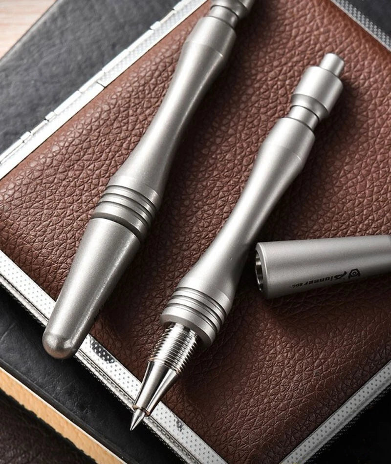 Mini Titanium Alloy Ballpoint Pen Signature Writing Pen Business Office EDC Gift 07FC0E-D4 - KOEEK