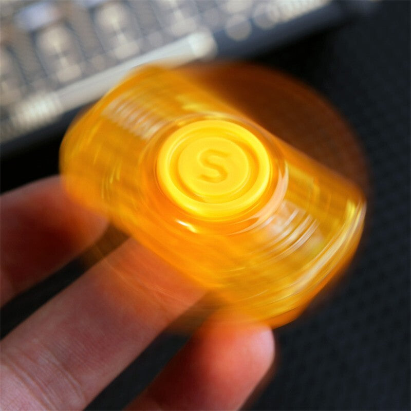 2 in 1 Multifunctional Fidget Toy Plastic Push Fidget Slider EDC Fidget Spinner 07FC0E-D4 - KOEEK