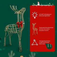 2024 Upgraded Large Christmas Decorations Outdoor Yard, Set of 3 Light Up 07FC0E-D4 - KOEEK