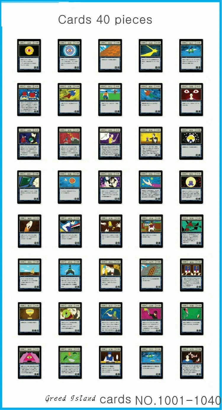HUNTER×HUNTER Greed Island Cards Book  NO 000-99,  1001-1040 Cards Collection 07FC0E-D4 - KOEEK