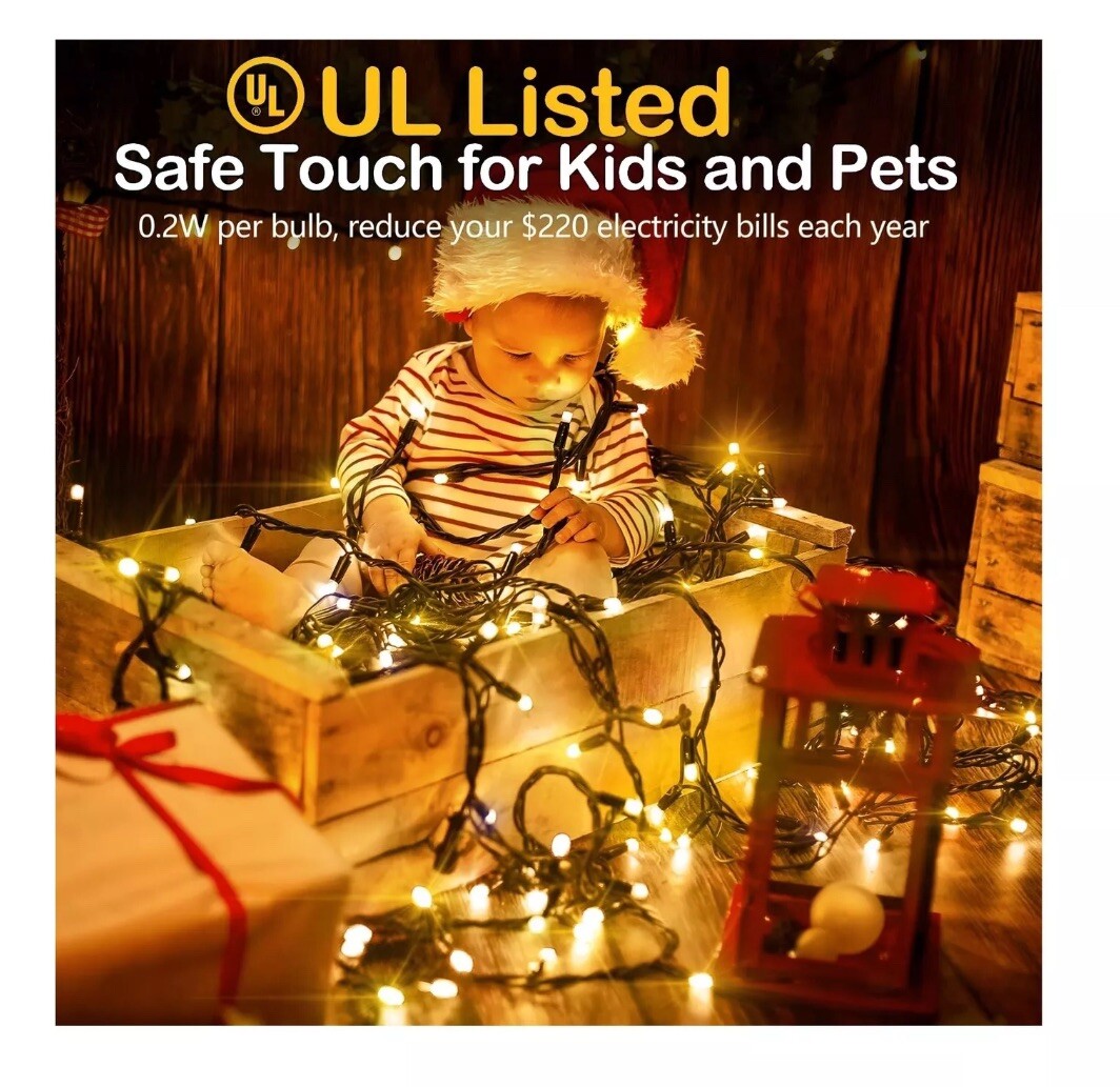 XURISEN 403ft Christmas Lights Outdoor, 1000 LED Super Long String Lights wit... XURISEN - KOEEK