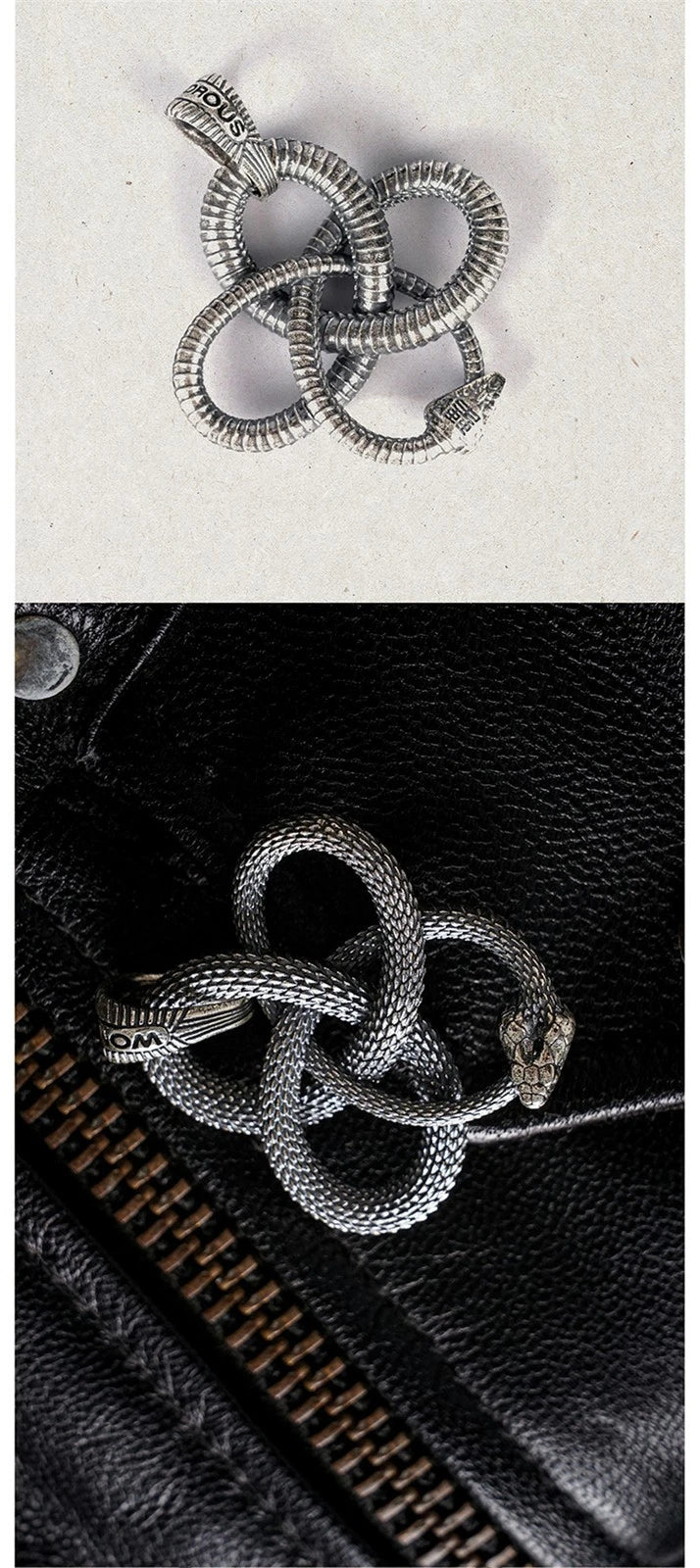 Sterling Silver Wondrous Ouroboros Snake Pendant Necklace Jewelry Keychain Penda 07FC0E-D4 - KOEEK